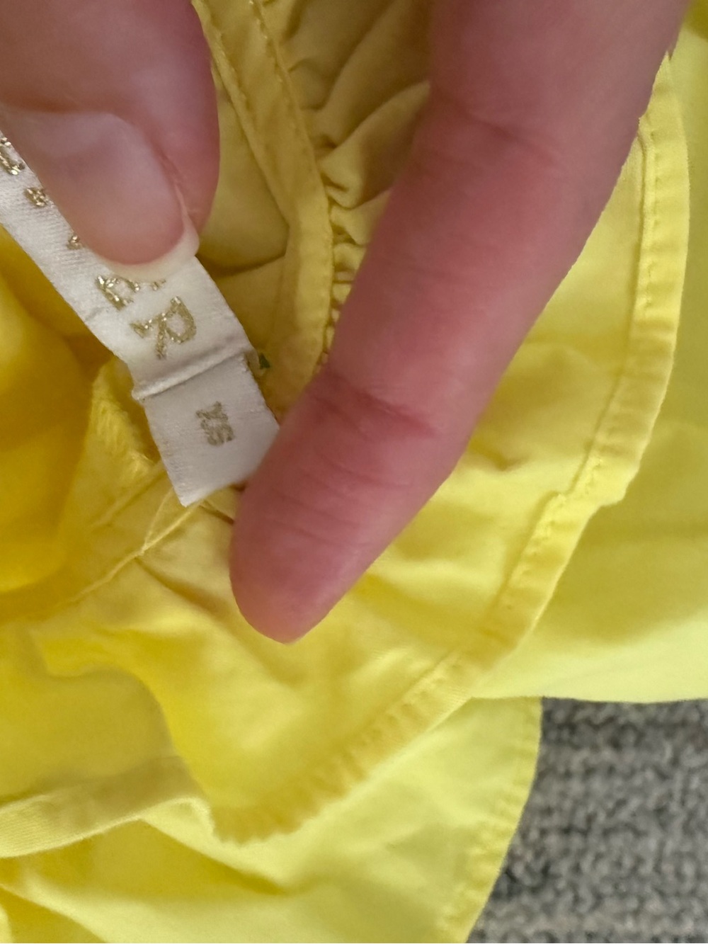 Marie Oliver Taren Dress mini dress A line ruffle tiered cotton yellow XS - Picture 5 of 7